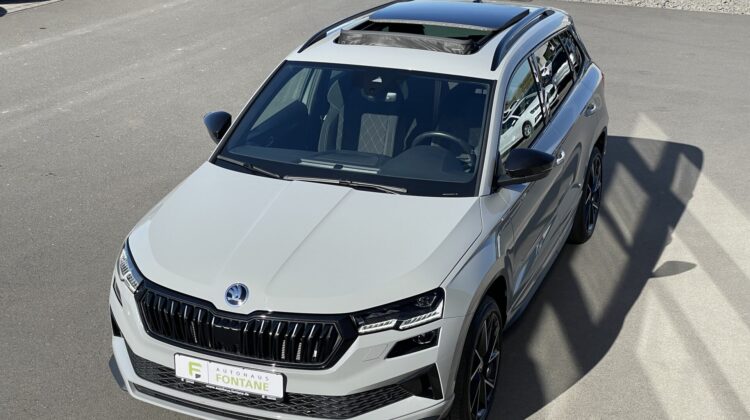 Karoq 2,0TSi Sportline 4×4 Pano 19″Canton AHK